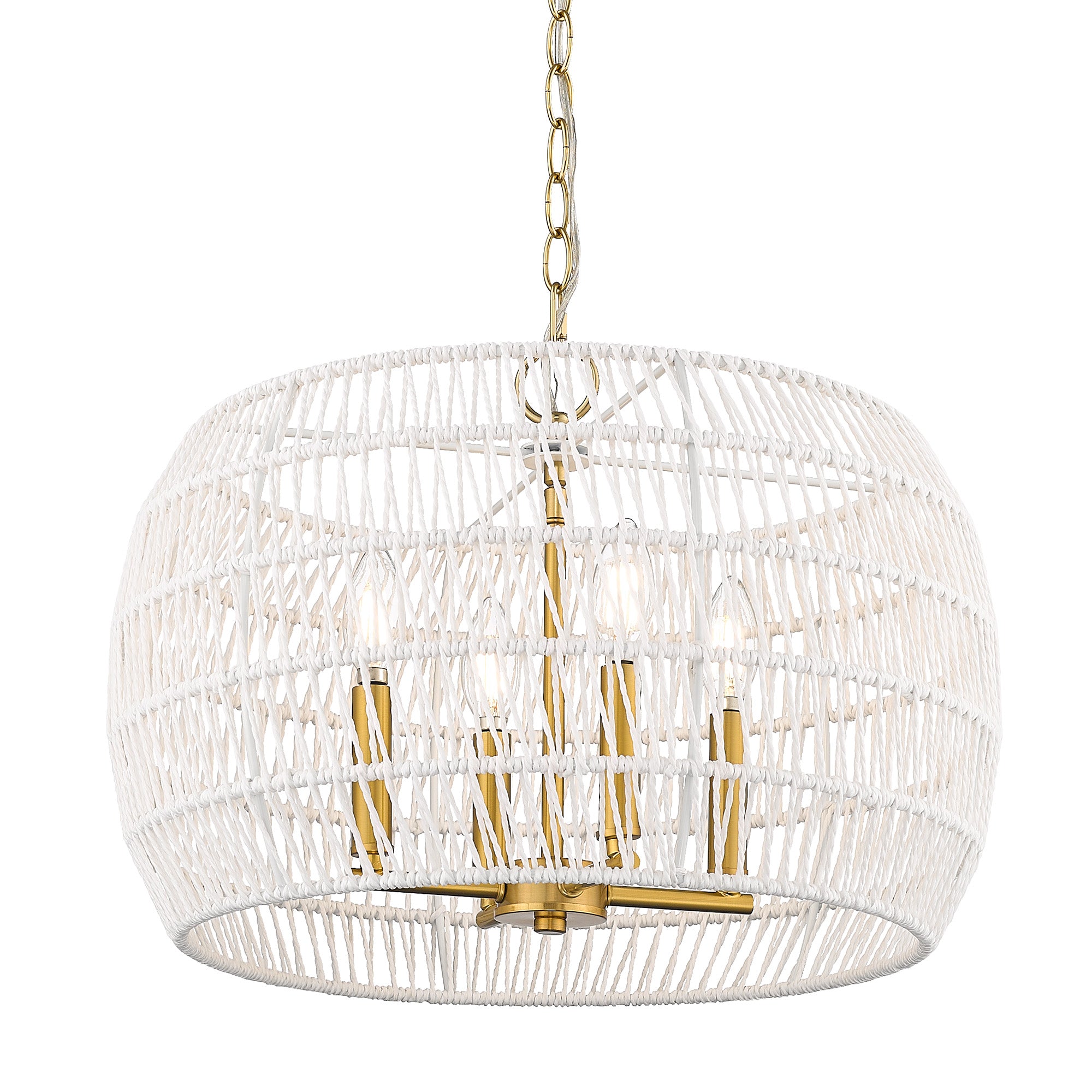 Ellie 4-light Chandelier in Modern Brushed Gold