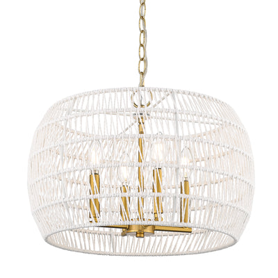 Ellie 4-light Chandelier in Modern Brushed Gold