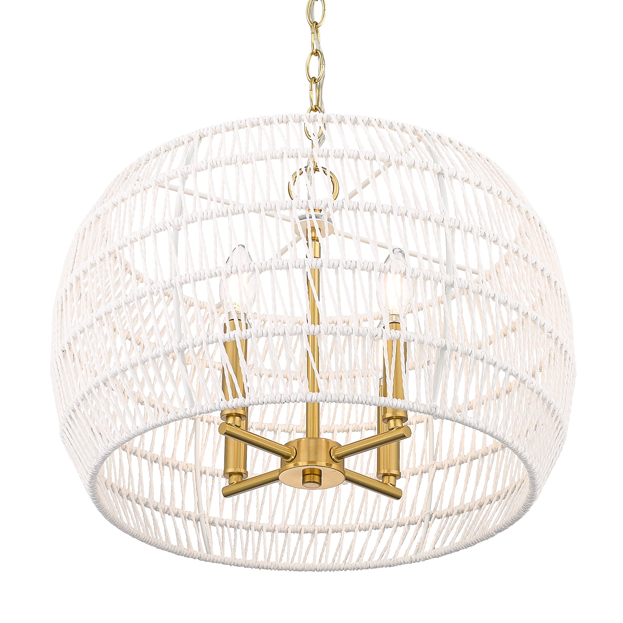 Ellie 4-light Chandelier in Modern Brushed Gold