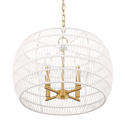 Ellie 4-light Chandelier in Modern Brushed Gold
