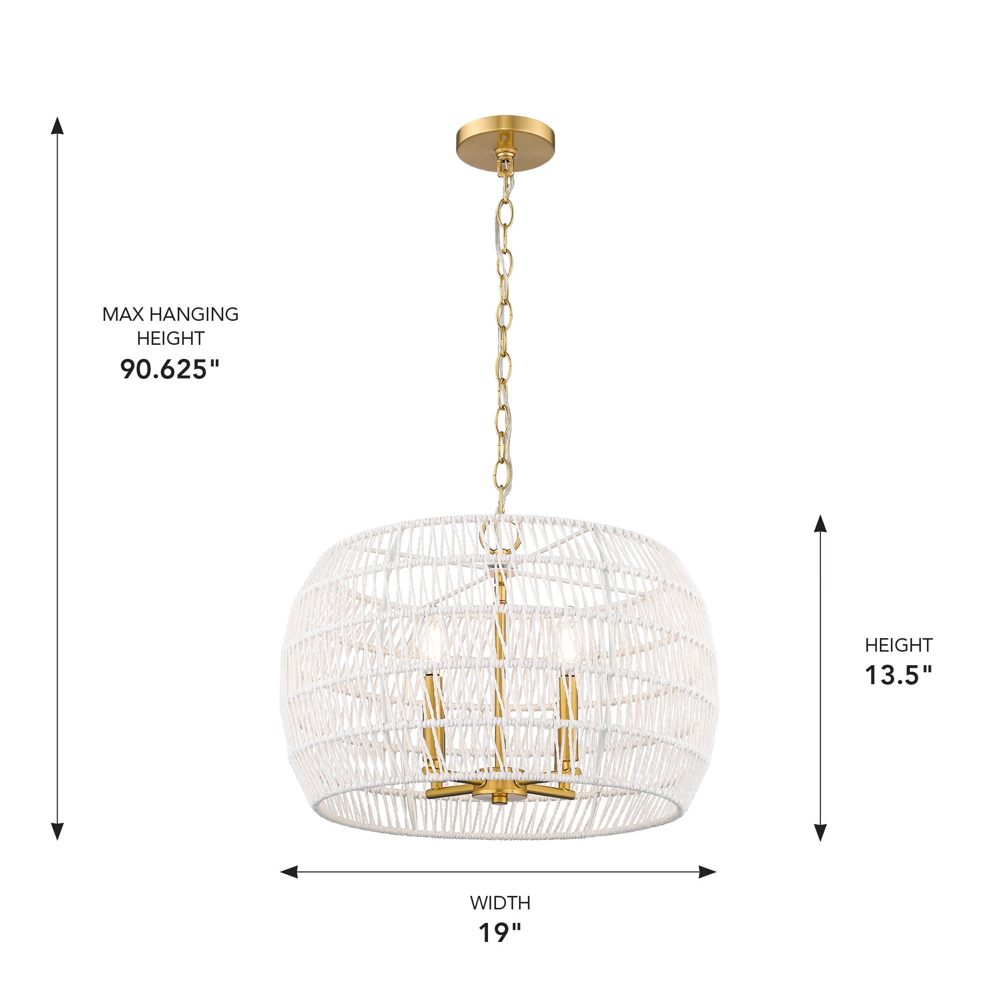 Ellie 4-light Chandelier in Modern Brushed Gold