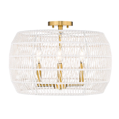 Ellie 4-light Semi-Flush Mount in Modern Brushed Gold - Golden Lighting