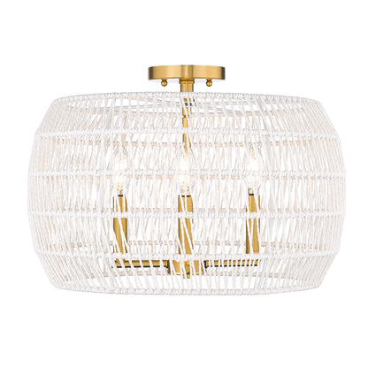 Ellie 4-light Semi-Flush Mount in Modern Brushed Gold