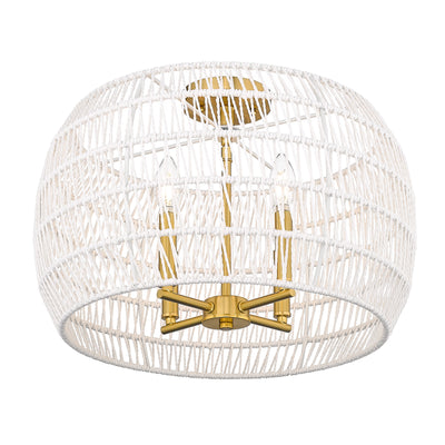 Ellie 4-light Semi-Flush Mount in Modern Brushed Gold, alternate view - Golden Lighting