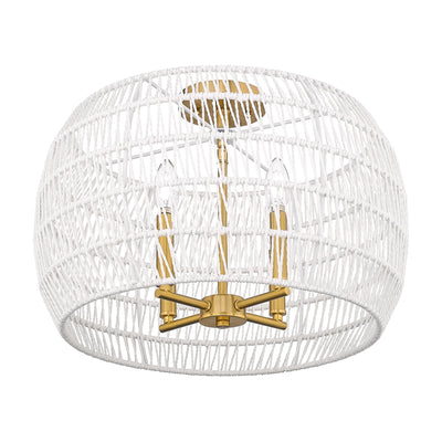 Ellie 4-light Semi-Flush Mount in Modern Brushed Gold, alternate view - Golden Lighting