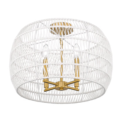 Ellie 4-light Semi-Flush Mount in Modern Brushed Gold