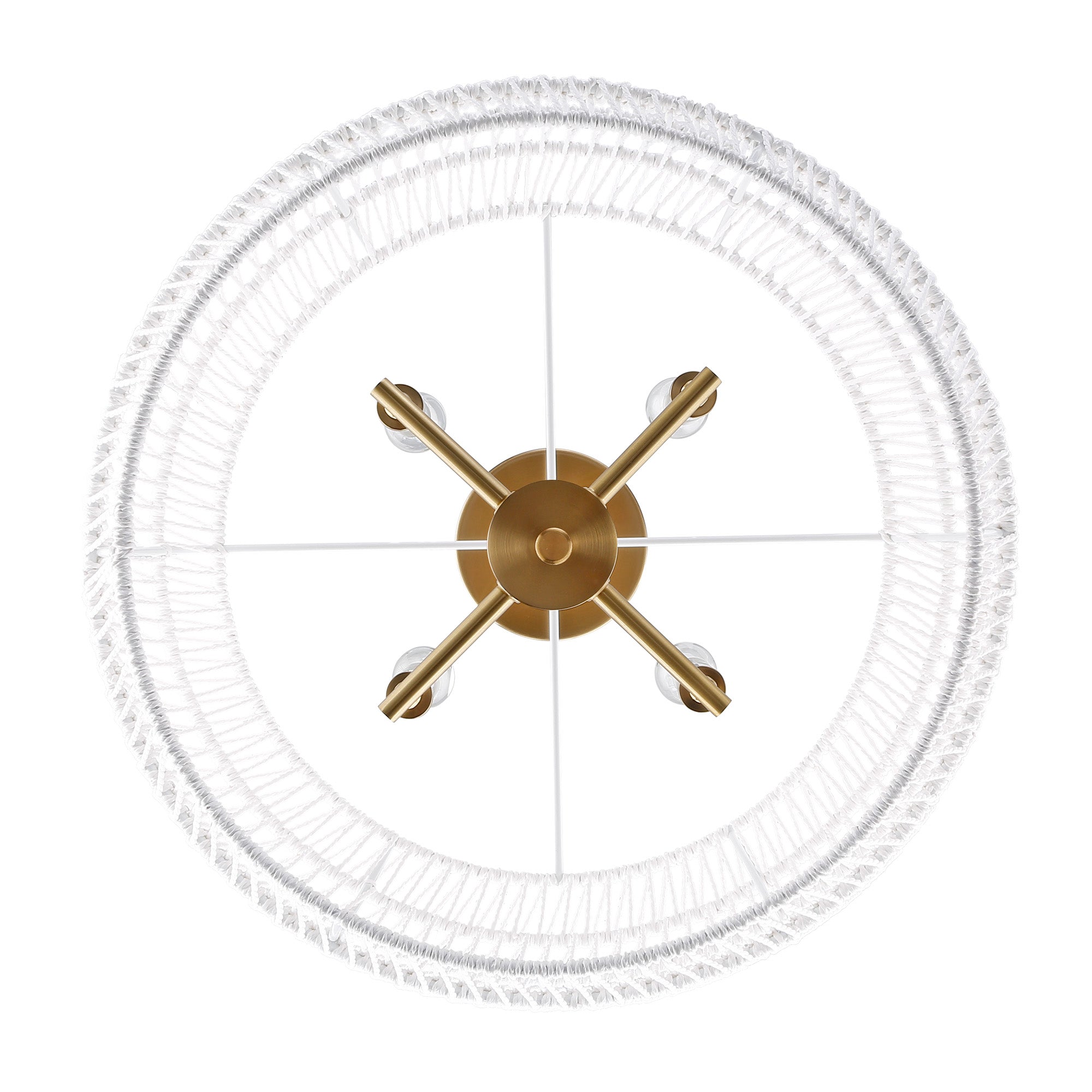 Ellie 4-light Semi-Flush Mount in Modern Brushed Gold