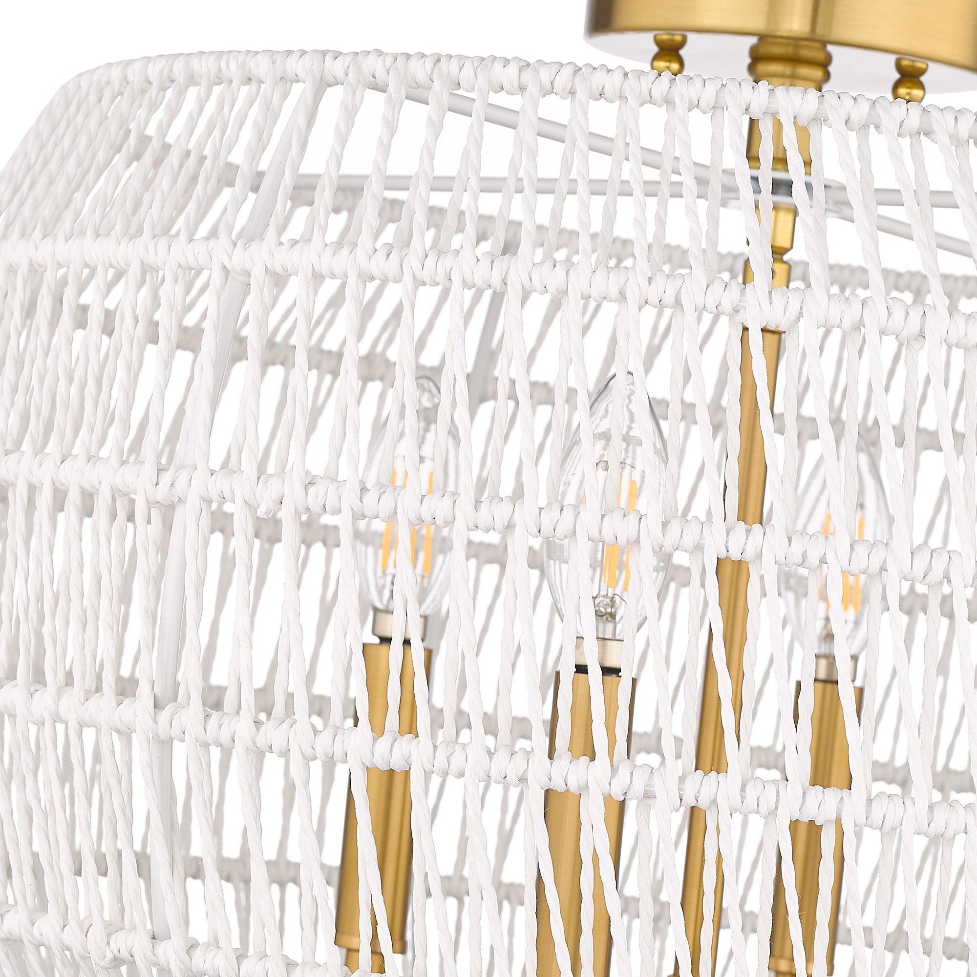 Ellie 4-light Semi-Flush Mount in Modern Brushed Gold