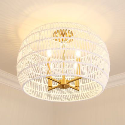 Ellie 4-light Semi-Flush Mount in Modern Brushed Gold