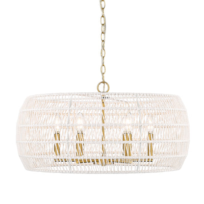 Ellie 6-light Chandelier in Modern Brushed Gold - Golden Lighting