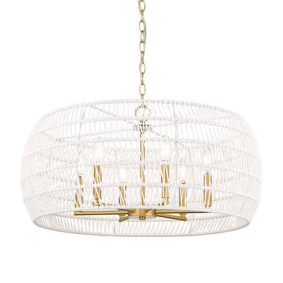 Ellie 6-light Chandelier in Modern Brushed Gold - Golden Lighting