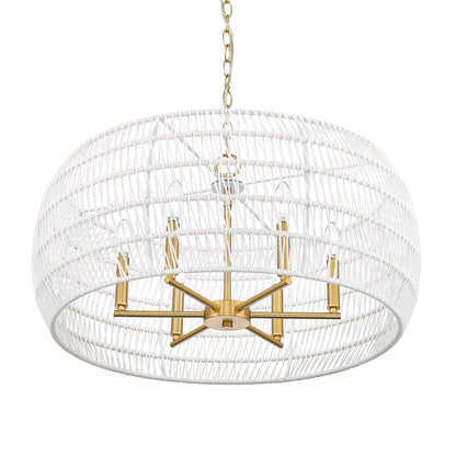 Ellie 6-light Chandelier in Modern Brushed Gold
