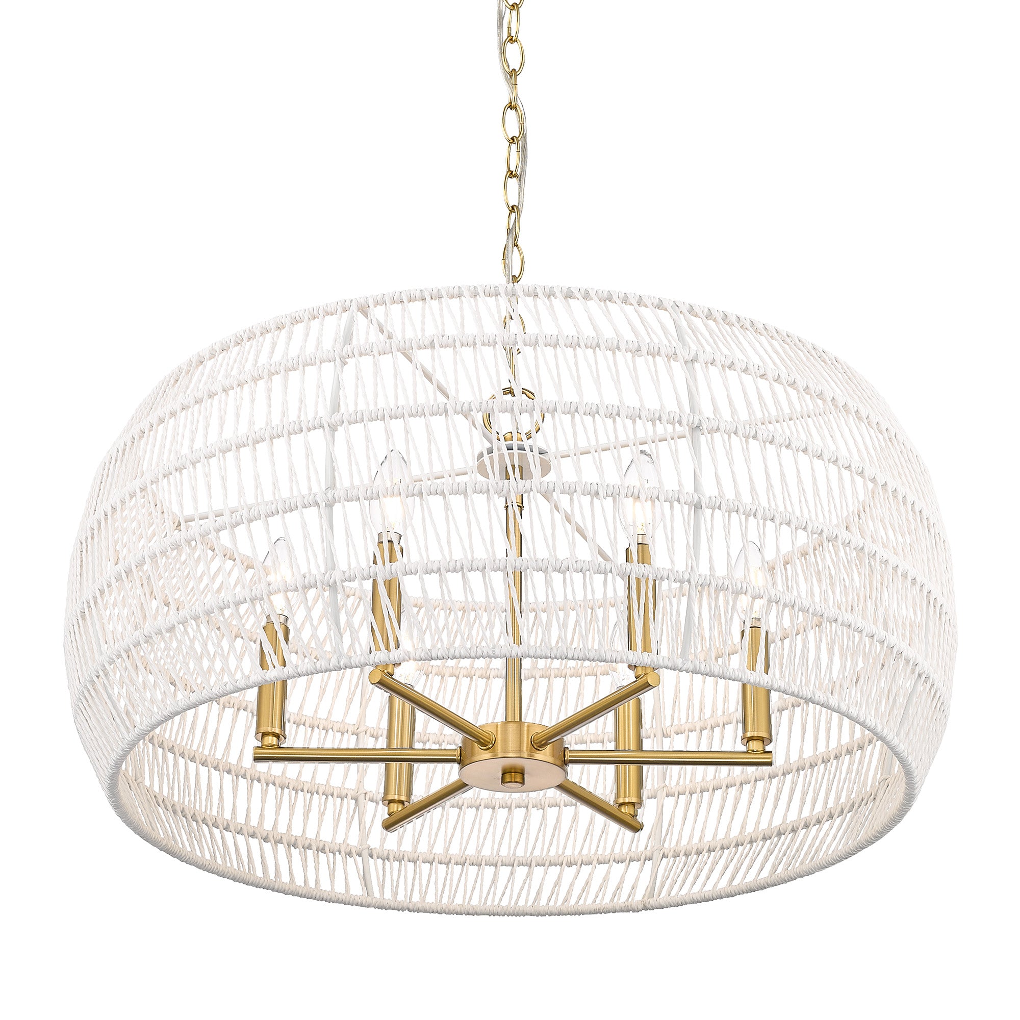 Ellie 6-light Chandelier in Modern Brushed Gold