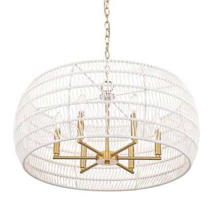 Ellie 6-light Chandelier in Modern Brushed Gold