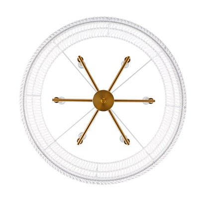 Ellie 6-light Chandelier in Modern Brushed Gold