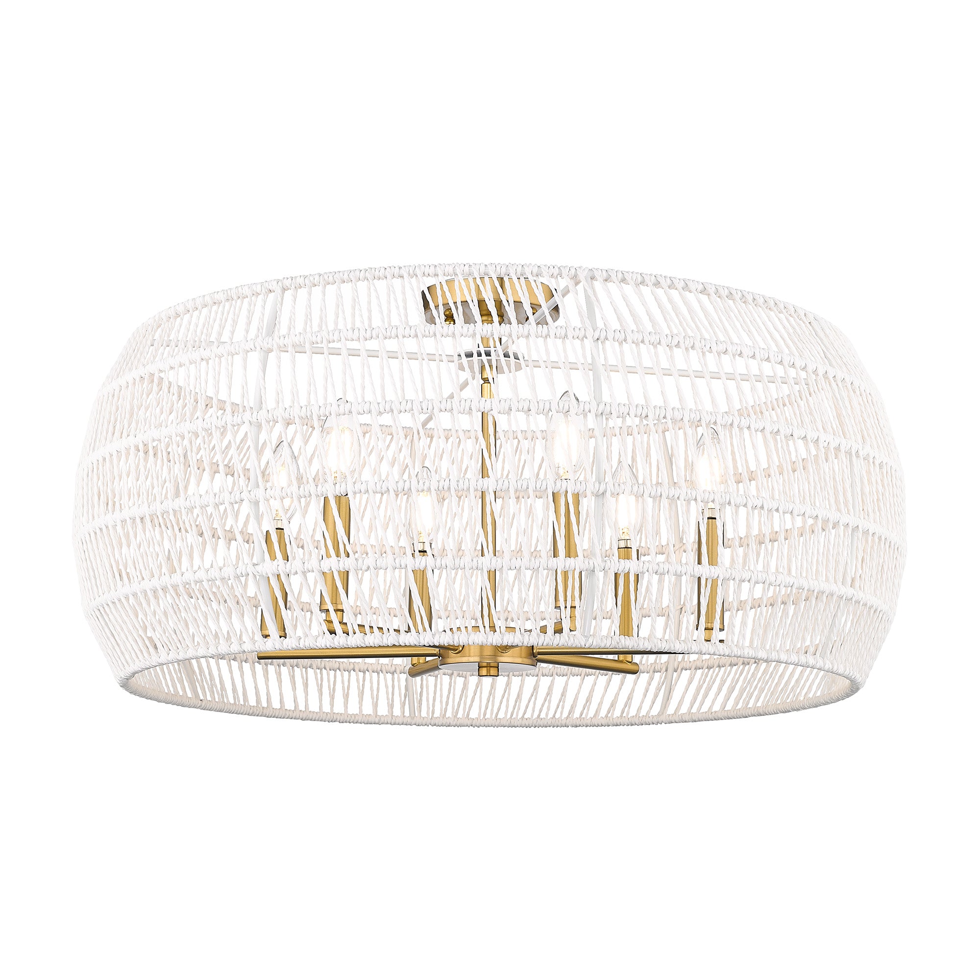Ellie 6-light Semi-Flush Mount in Modern Brushed Gold