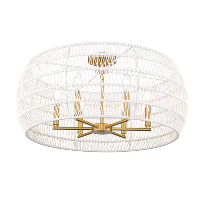 Ellie 6-light Semi-Flush Mount in Modern Brushed Gold, alternate view - Golden Lighting