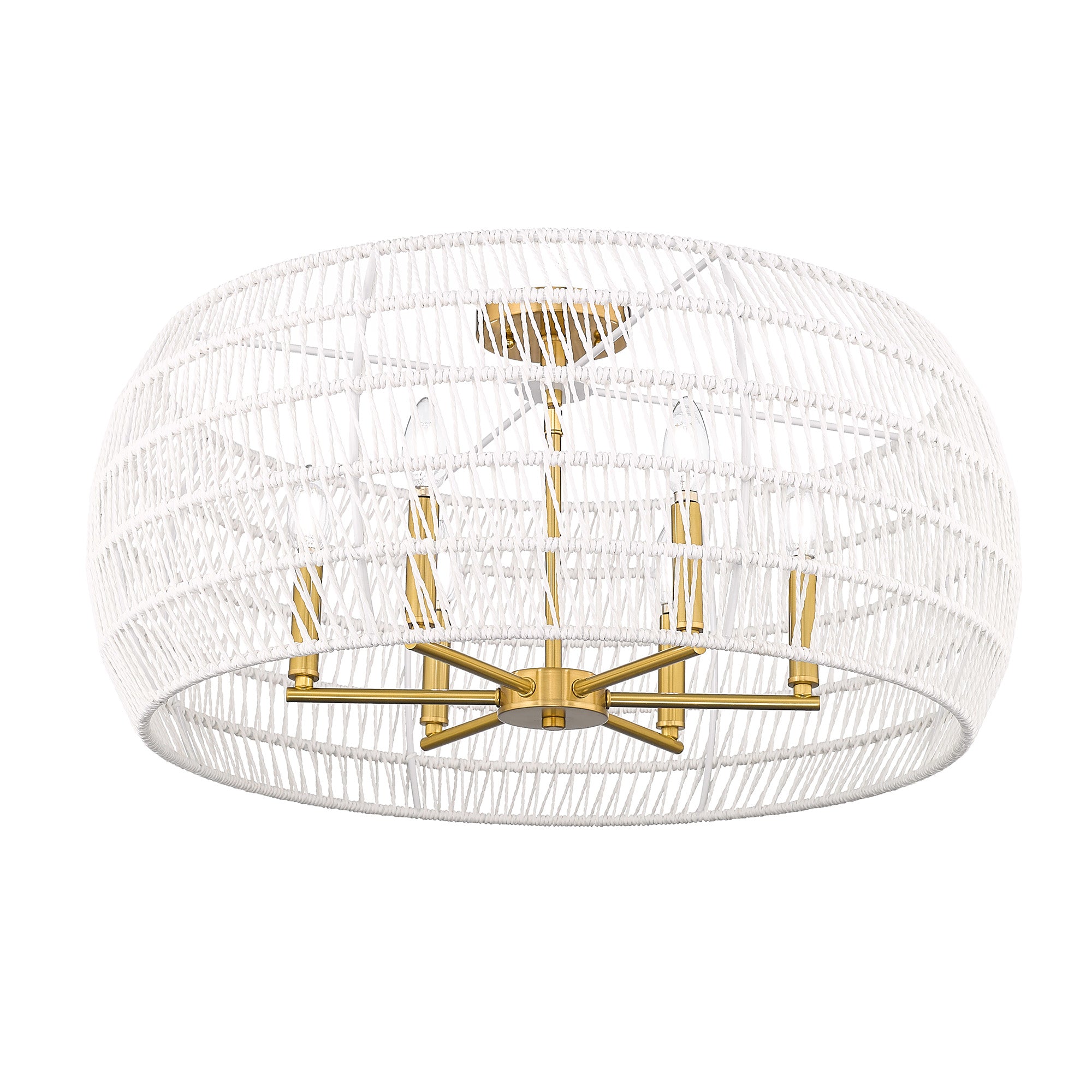 Ellie 6-light Semi-Flush Mount in Modern Brushed Gold