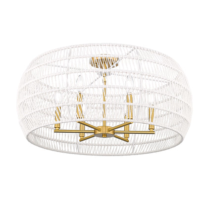 Ellie 6-light Semi-Flush Mount in Modern Brushed Gold