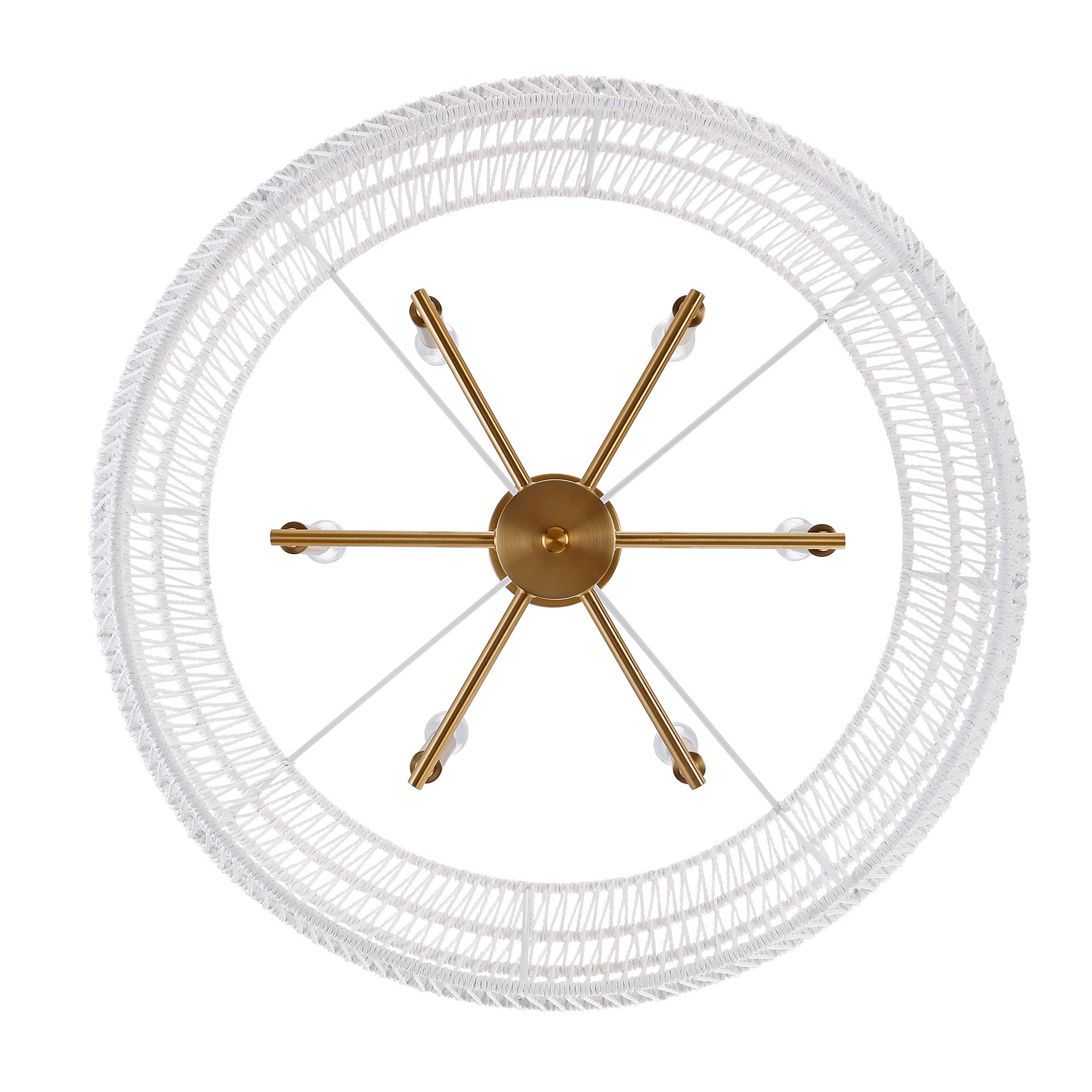 Ellie 6-light Semi-Flush Mount in Modern Brushed Gold