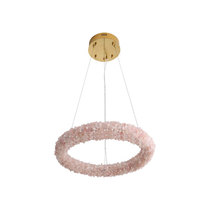Ziva by Golden Lighting Corallo Integrated LED 22in Chandelier in Coral - - Golden Lighting