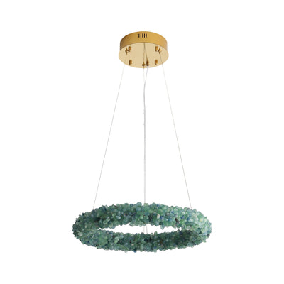 Ziva by Golden Lighting Corallo Integrated LED 22in Chandelier in Turquoise - - Golden Lighting
