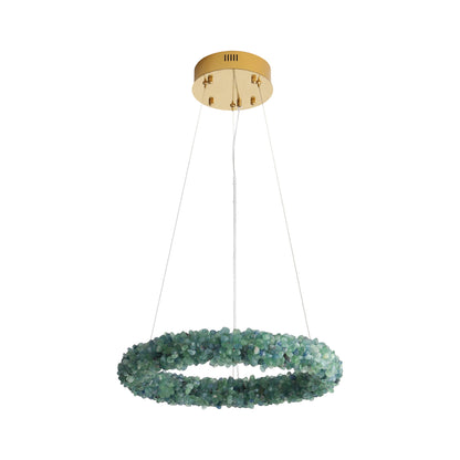 Ziva by Golden Lighting Corallo Integrated LED 22in Chandelier in Turquoise - - Golden Lighting