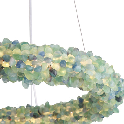 Ziva by Golden Lighting Corallo Integrated LED 22in Chandelier in Turquoise - - Golden Lighting