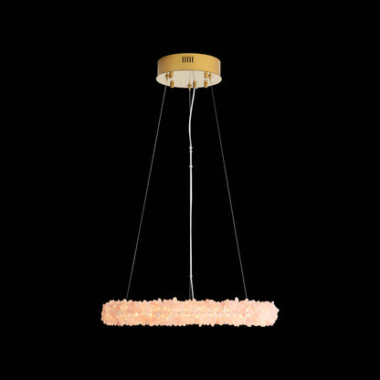 Ziva by Golden Lighting Corallo Integrated LED 22in Chandelier in Coral - - Golden Lighting