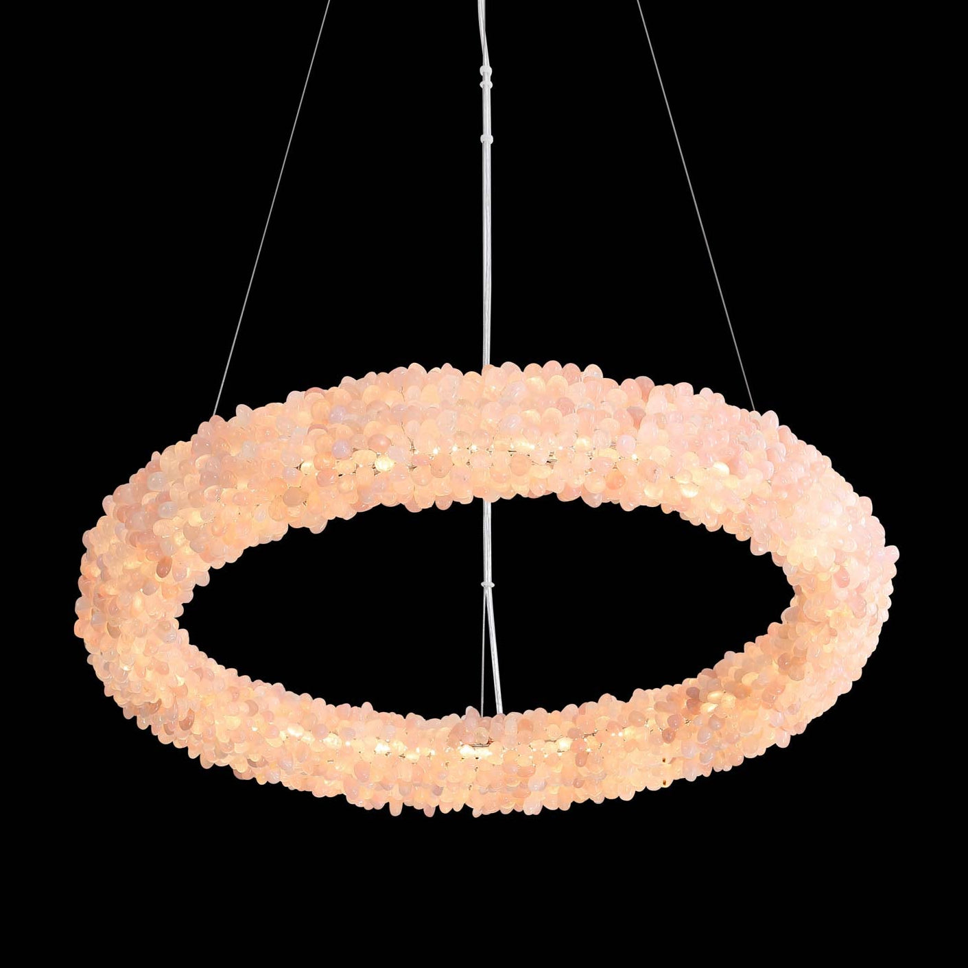 Ziva by Golden Lighting Corallo Integrated LED 22in Chandelier in Coral