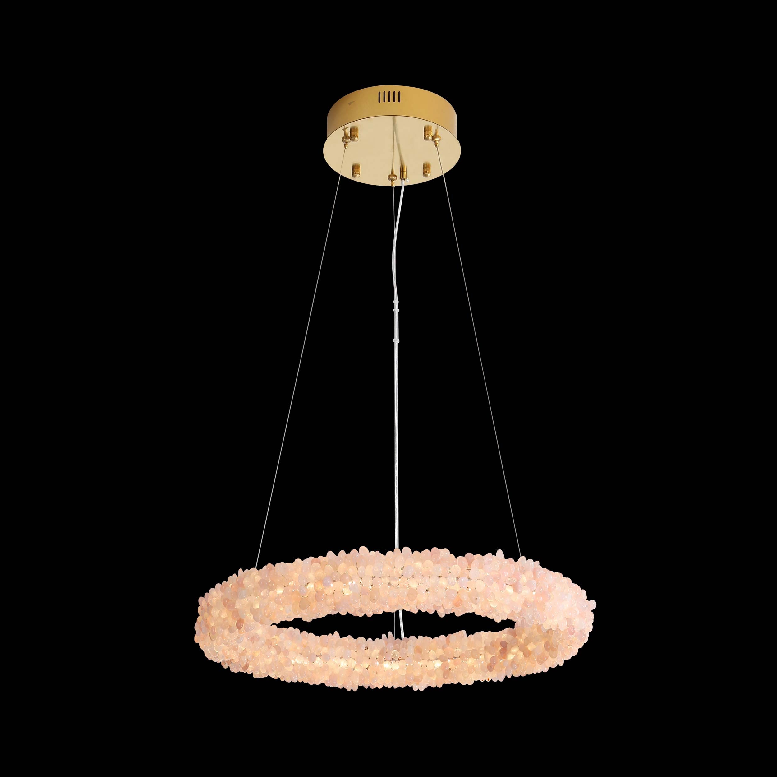 Ziva by Golden Lighting Corallo Integrated LED 22in Chandelier in Coral - - Golden Lighting