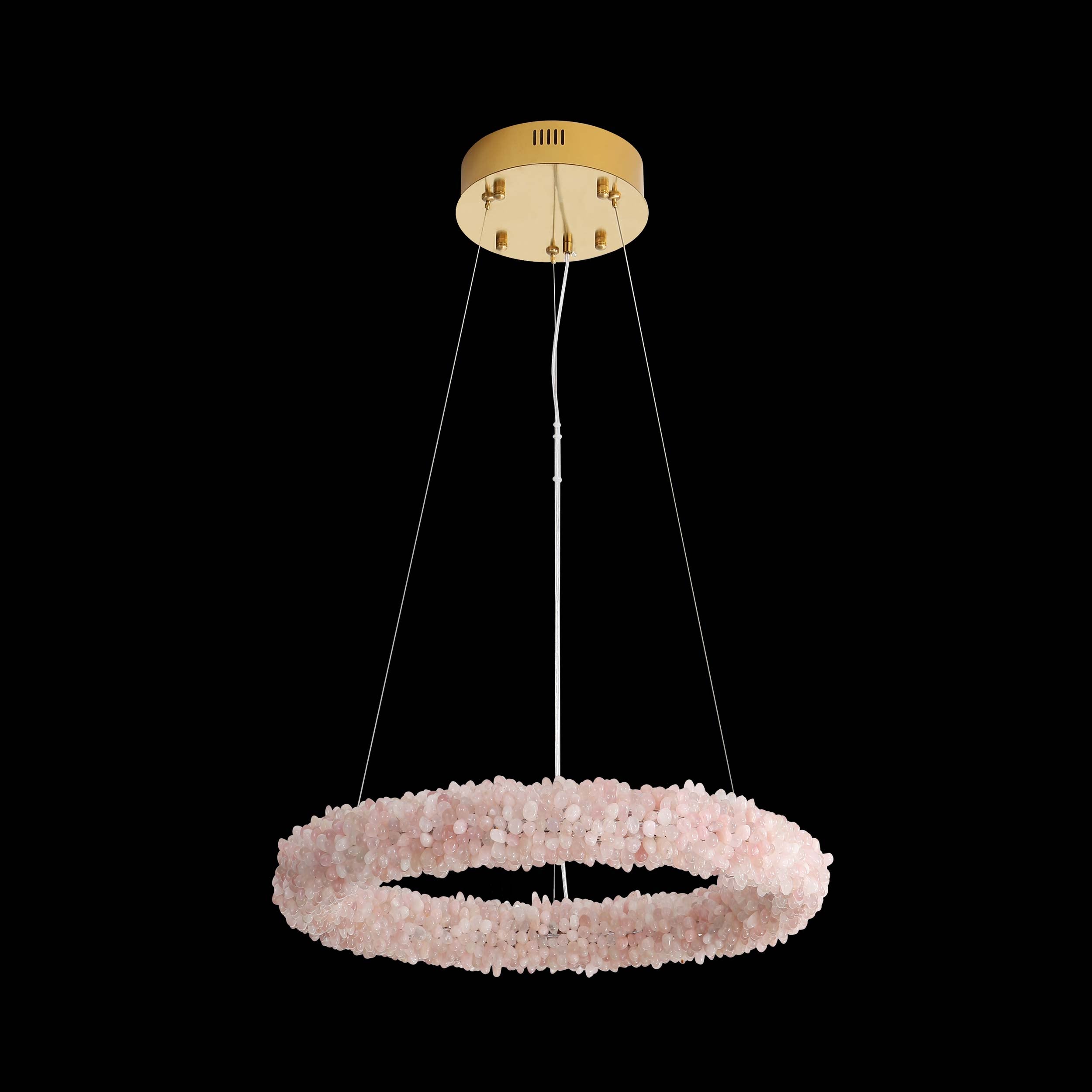 Ziva by Golden Lighting Corallo Integrated LED 22in Chandelier in Coral - - Golden Lighting