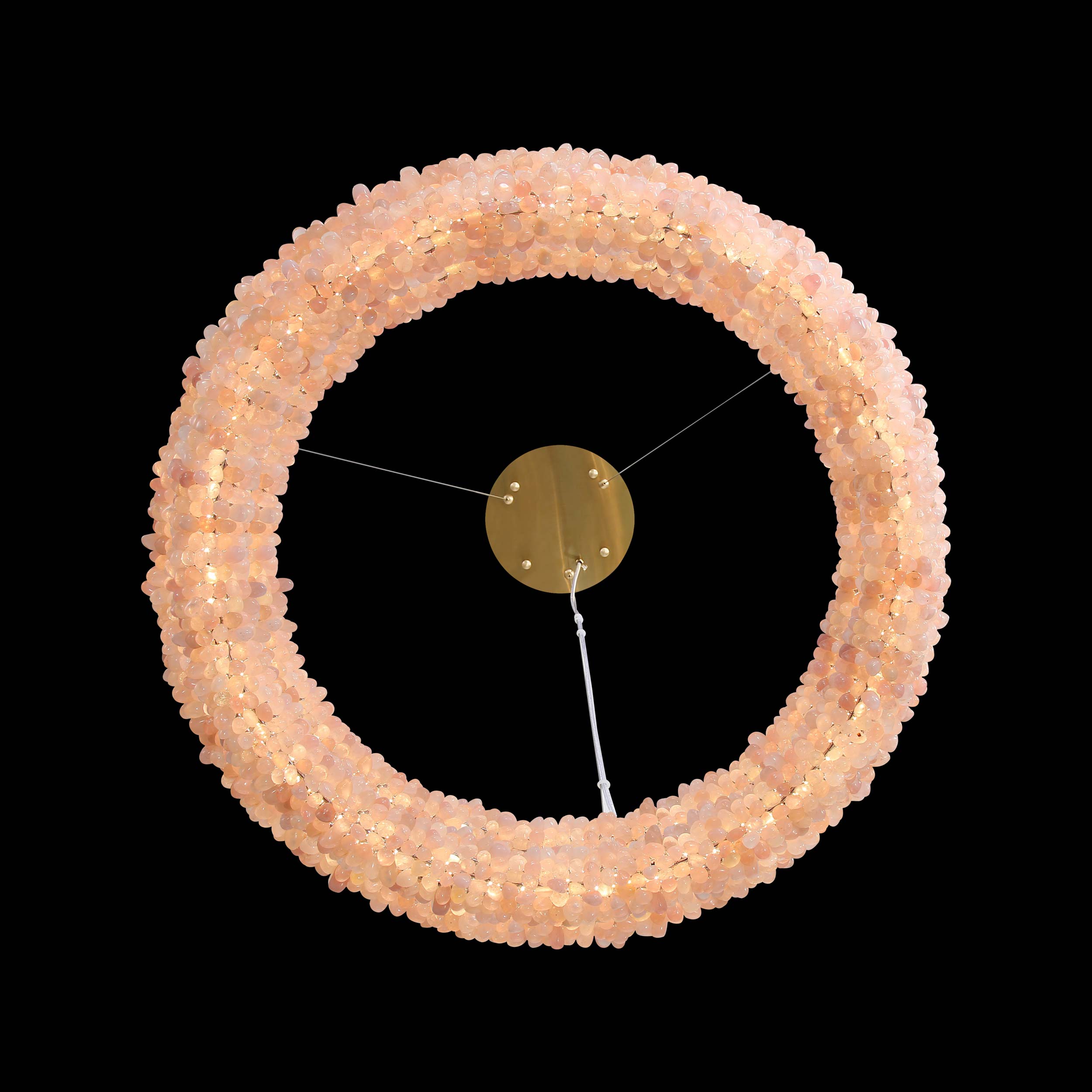 Ziva by Golden Lighting Corallo Integrated LED 22in Chandelier in Coral