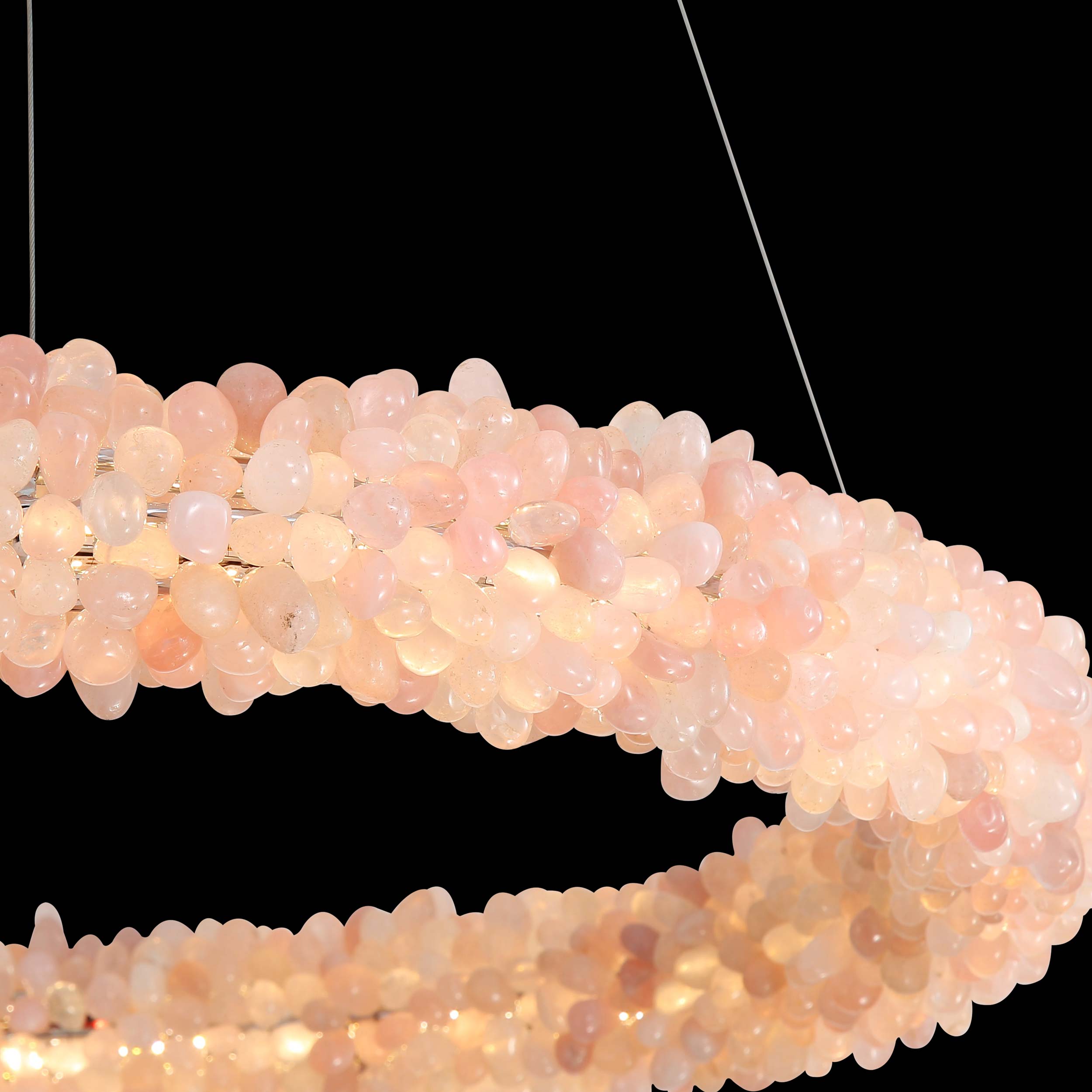 Ziva by Golden Lighting Corallo Integrated LED 22in Chandelier in Coral