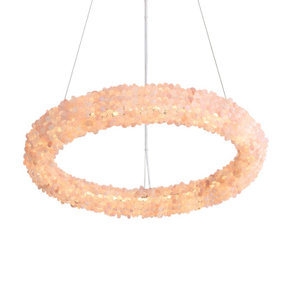 Ziva by Golden Lighting Corallo Integrated LED 22in Chandelier in Coral - - Golden Lighting