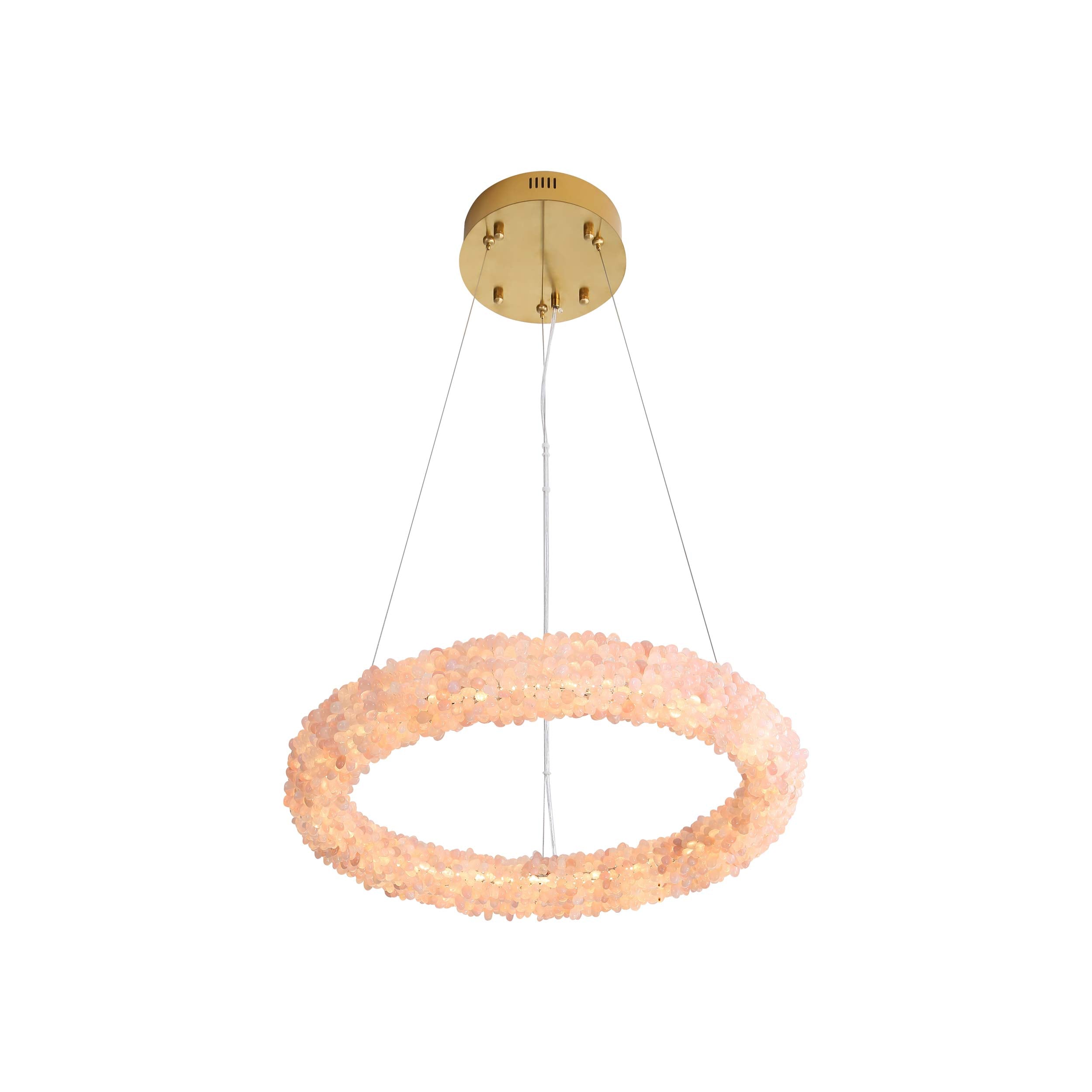 Ziva by Golden Lighting Corallo Integrated LED 22in Chandelier in Coral - - Golden Lighting