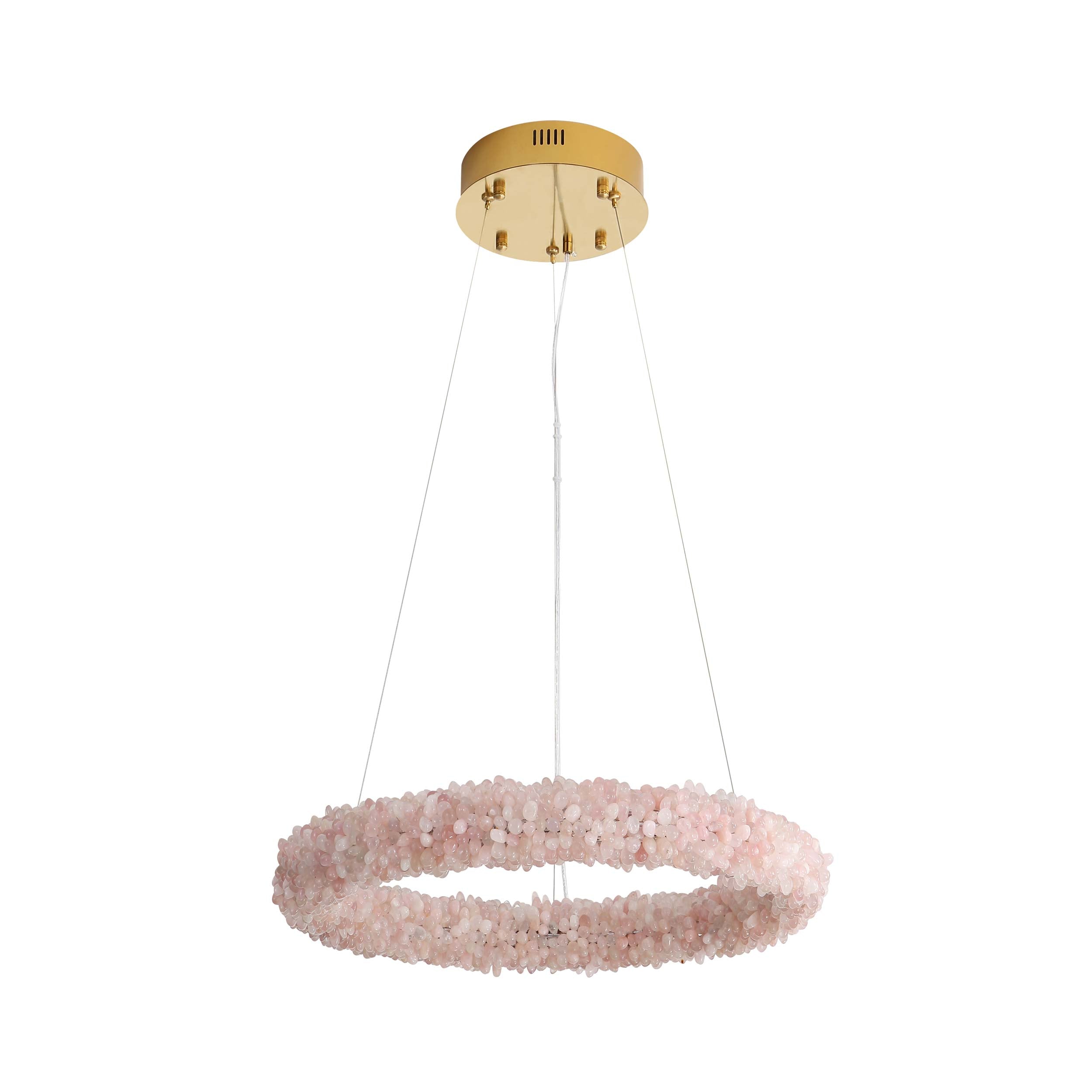Ziva by Golden Lighting Corallo Integrated LED 22in Chandelier in Coral