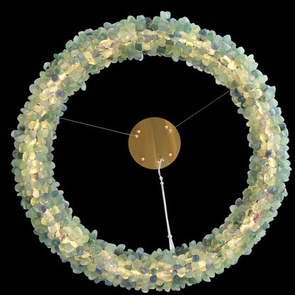 Ziva by Golden Lighting Corallo Integrated LED 22in Chandelier in Turquoise - - Golden Lighting