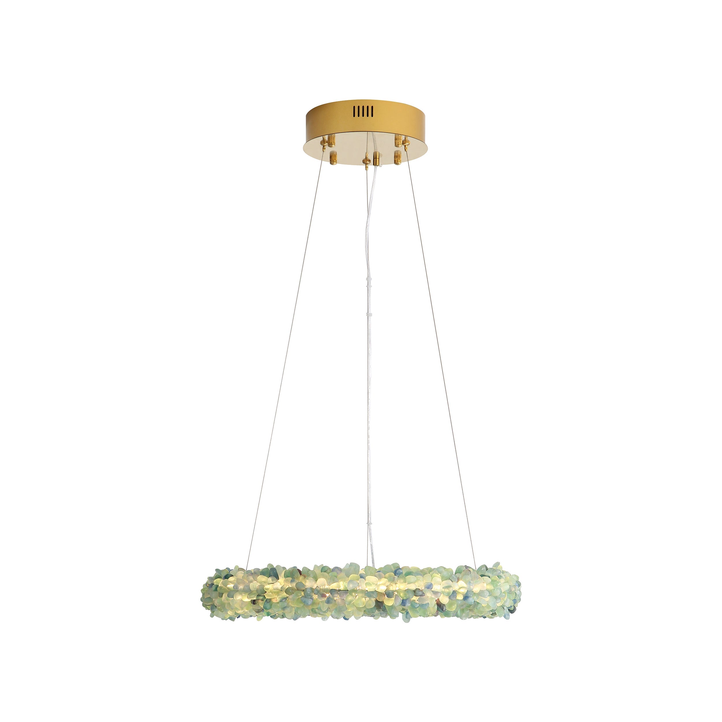 Ziva by Golden Lighting Corallo Integrated LED 22in Chandelier in Turquoise