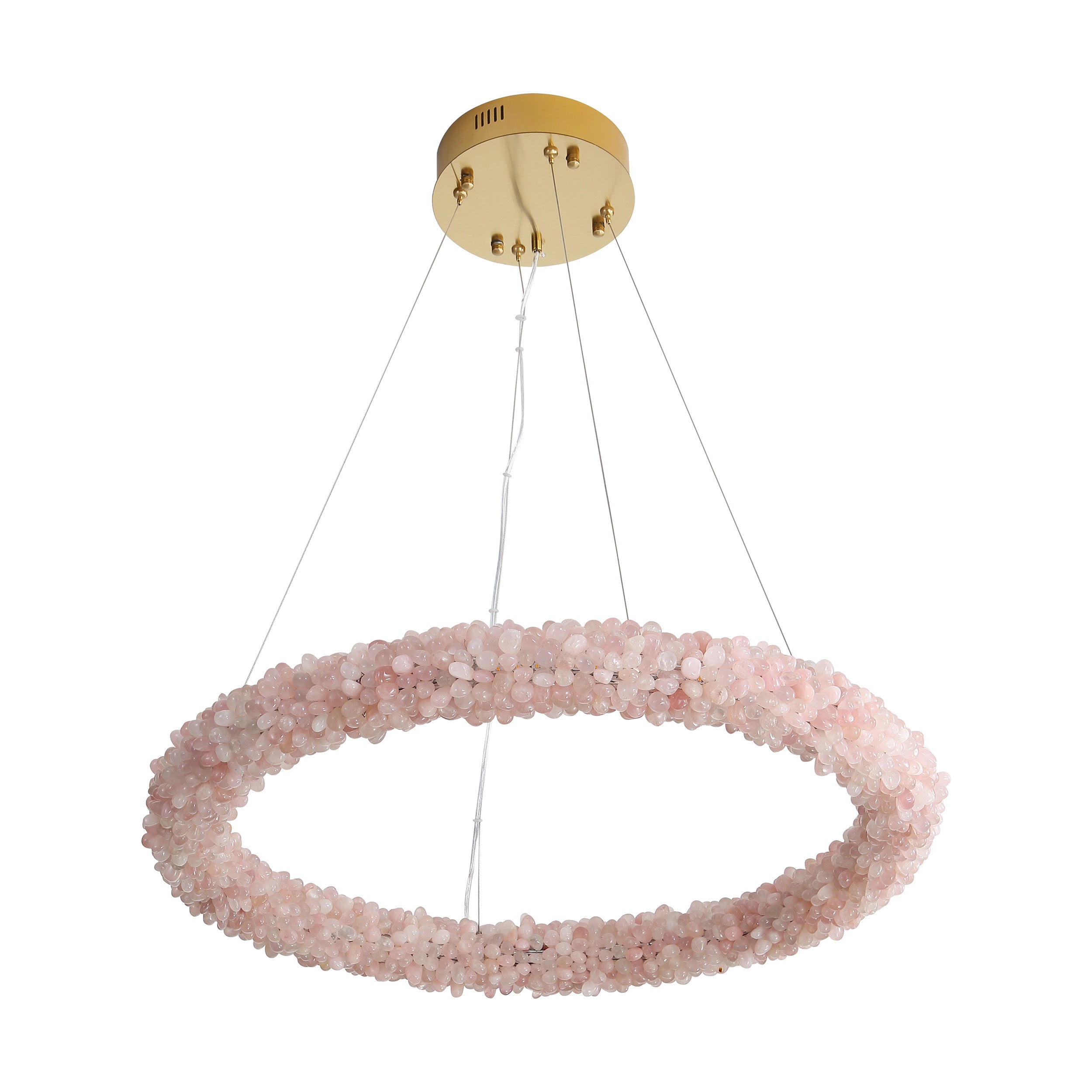 Ziva by Golden Lighting Corallo Integrated LED 30in Chandelier in Coral - - Golden Lighting