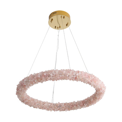 Ziva by Golden Lighting Corallo Integrated LED 30in Chandelier in Coral - - Golden Lighting