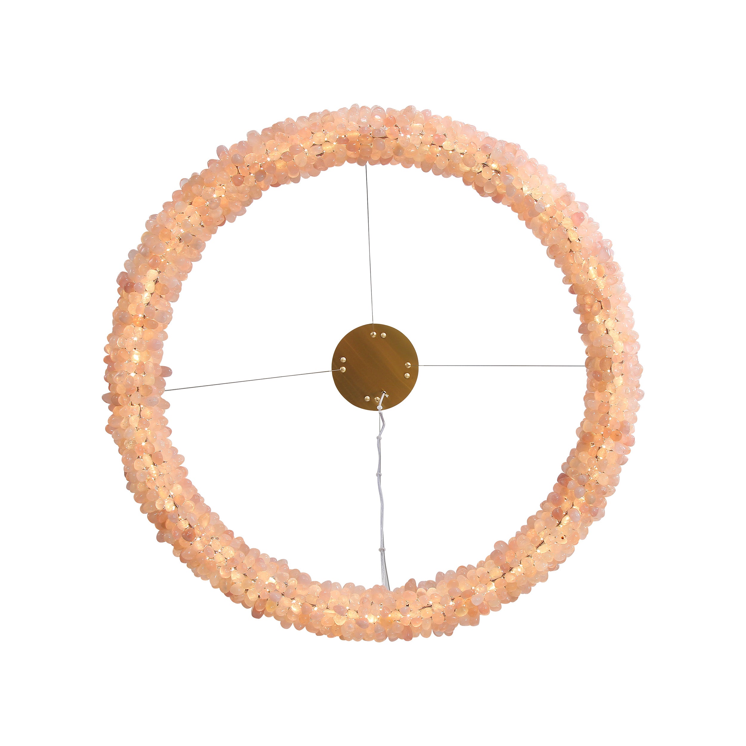 Ziva by Golden Lighting Corallo Integrated LED 30in Chandelier in Coral - - Golden Lighting