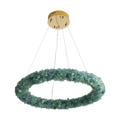 Ziva by Golden Lighting Corallo Integrated LED 30in Chandelier in Turquoise - - Golden Lighting