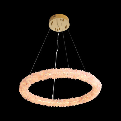 Ziva by Golden Lighting Corallo Integrated LED 30in Chandelier in Coral - - Golden Lighting