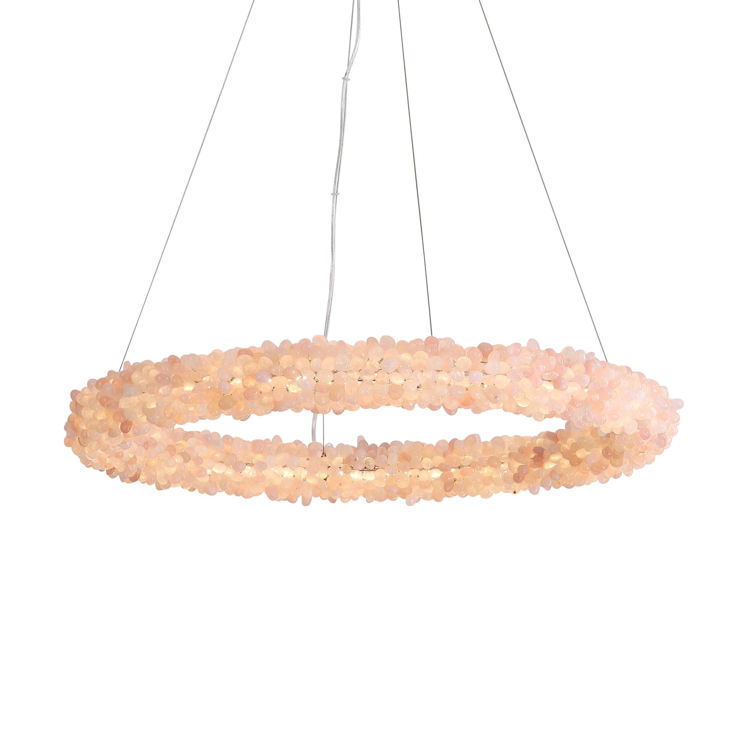 Ziva by Golden Lighting Corallo Integrated LED 30in Chandelier in Coral - - Golden Lighting