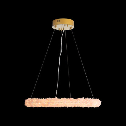 Ziva by Golden Lighting Corallo Integrated LED 30in Chandelier in Coral - - Golden Lighting