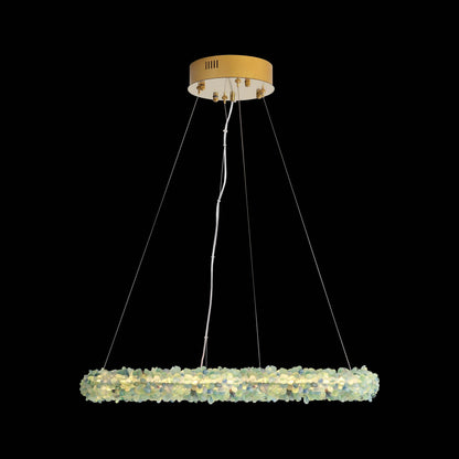 Ziva by Golden Lighting Corallo Integrated LED 30in Chandelier in Turquoise - - Golden Lighting