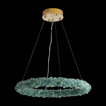 Ziva by Golden Lighting Corallo Integrated LED 30in Chandelier in Turquoise - - Golden Lighting