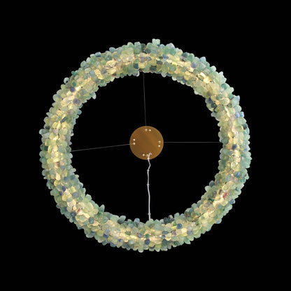 Ziva by Golden Lighting Corallo Integrated LED 30in Chandelier in Turquoise - - Golden Lighting