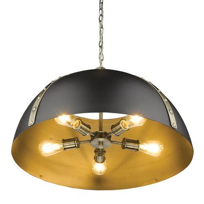Golden Lighting Aldrich 5-light Chandelier in Aged Brass - - Golden Lighting